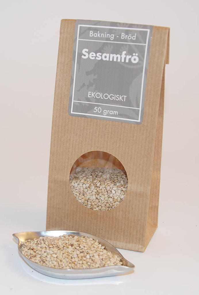 Sesamfrö EKO brun påse med fönster 50g