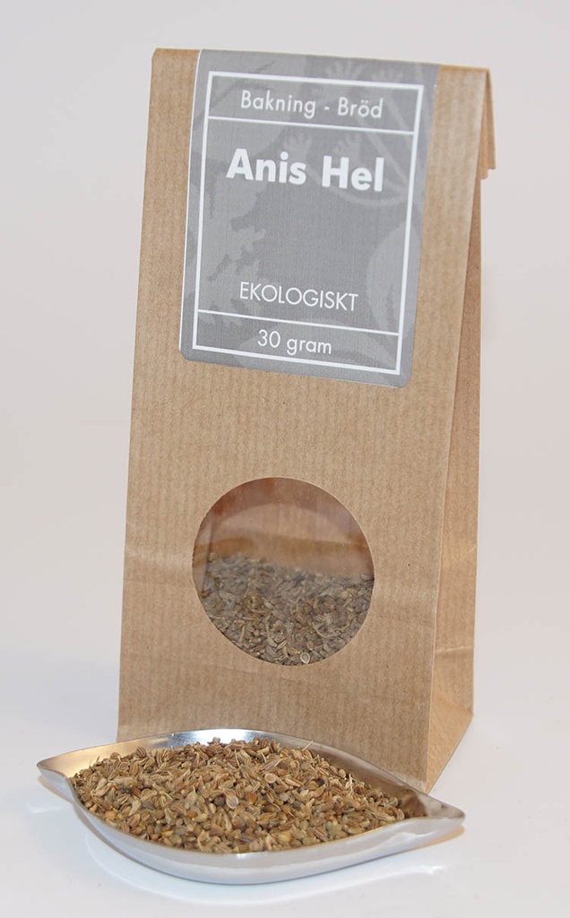 Anis hel EKO brun påse med fönster