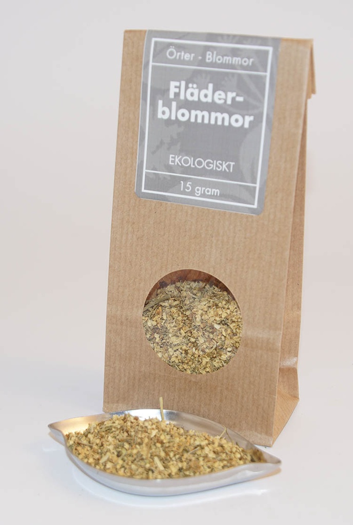Fläderblommor EKO brun påse med fönster