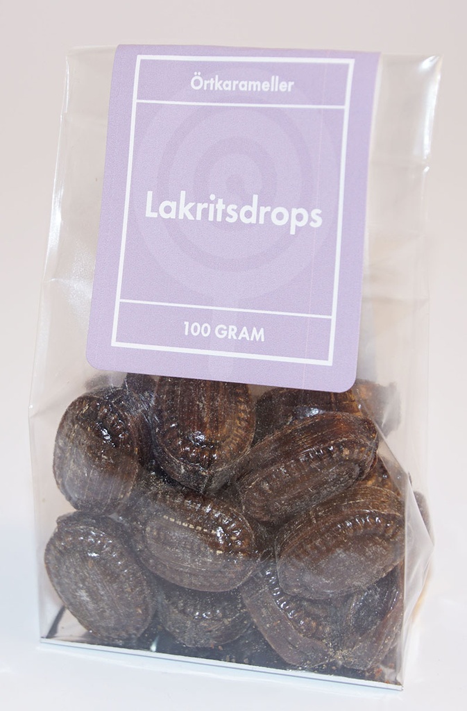 Liquorice drops herbal candies in stand-up pouch 100g