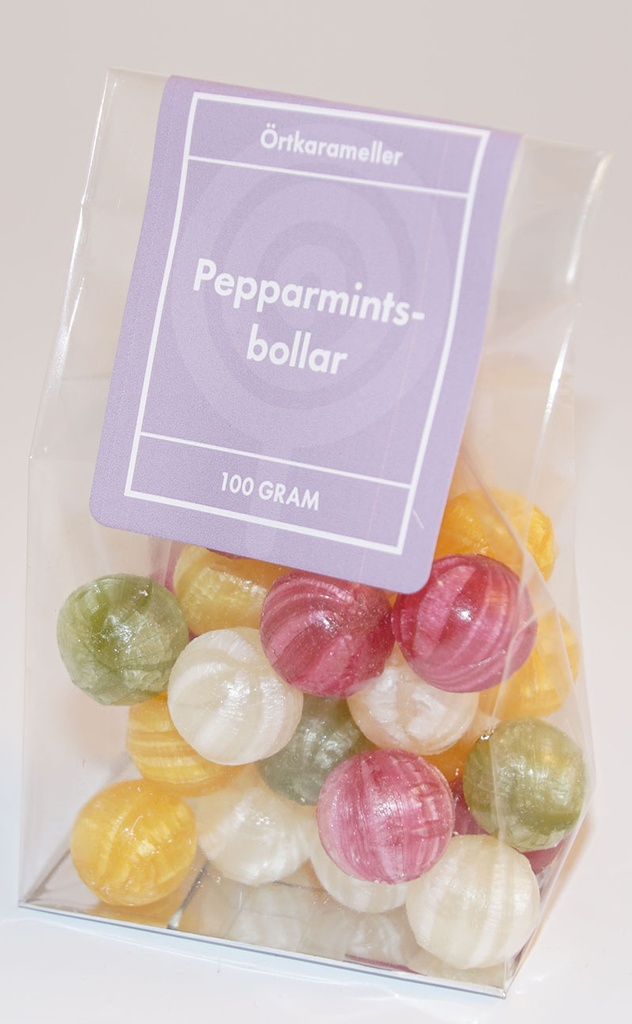 Peppermint balls herbal candies in stand-up pouch 100g