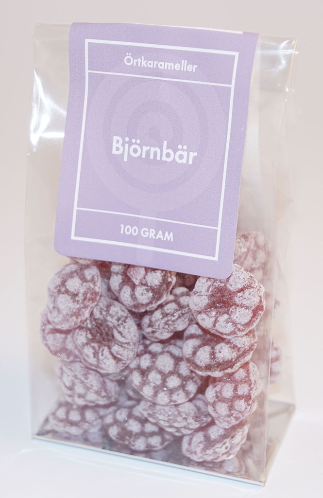 Blackberry herbal candies in stand-up pouch 100g