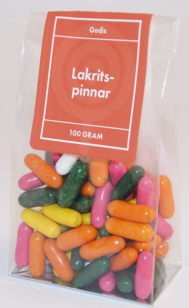 Lakritspinnar i ståpåse 100g