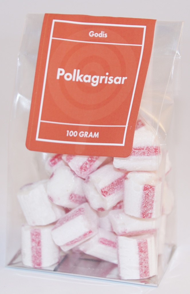 Polkagris candy canes Fagerström in stand-up pouch 100g