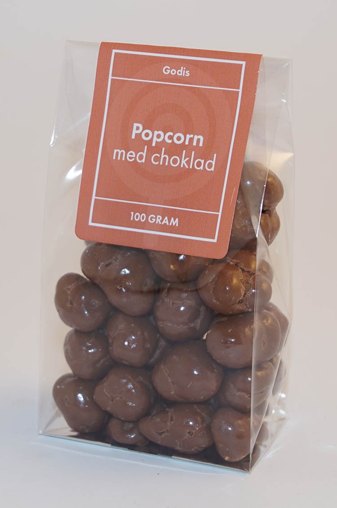 Popcorn with chocolate pack in stand-up pouch 100g