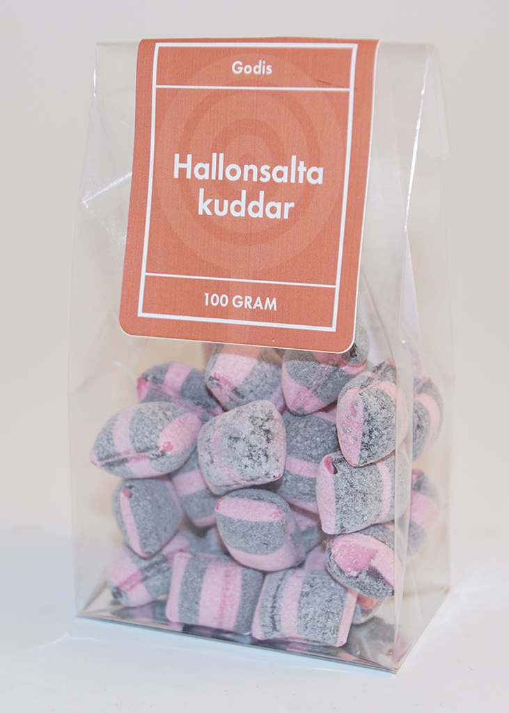 Hallonsalta kuddar GRENNA ståpåse 100g
