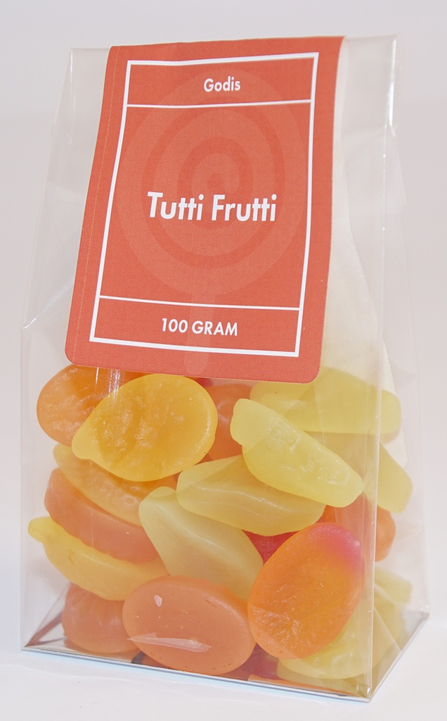 Tutti-frutti fp i ståpåse 100g
