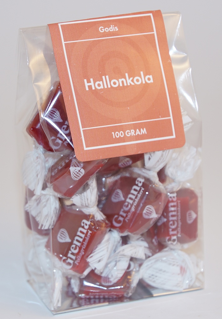 Hallonkola GRENNA ståpåse 100g