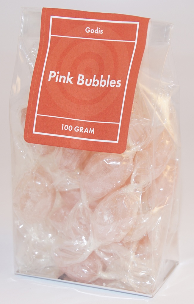 Pink bubbles godis ståpåse 100g