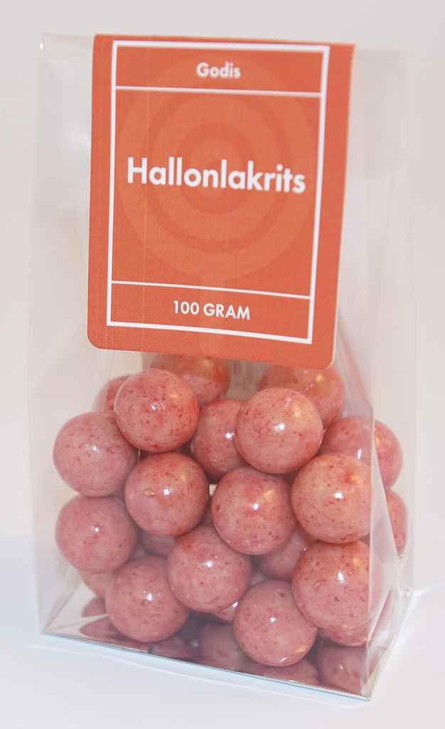 Hallon/lakrits Narr ståpåse 100g