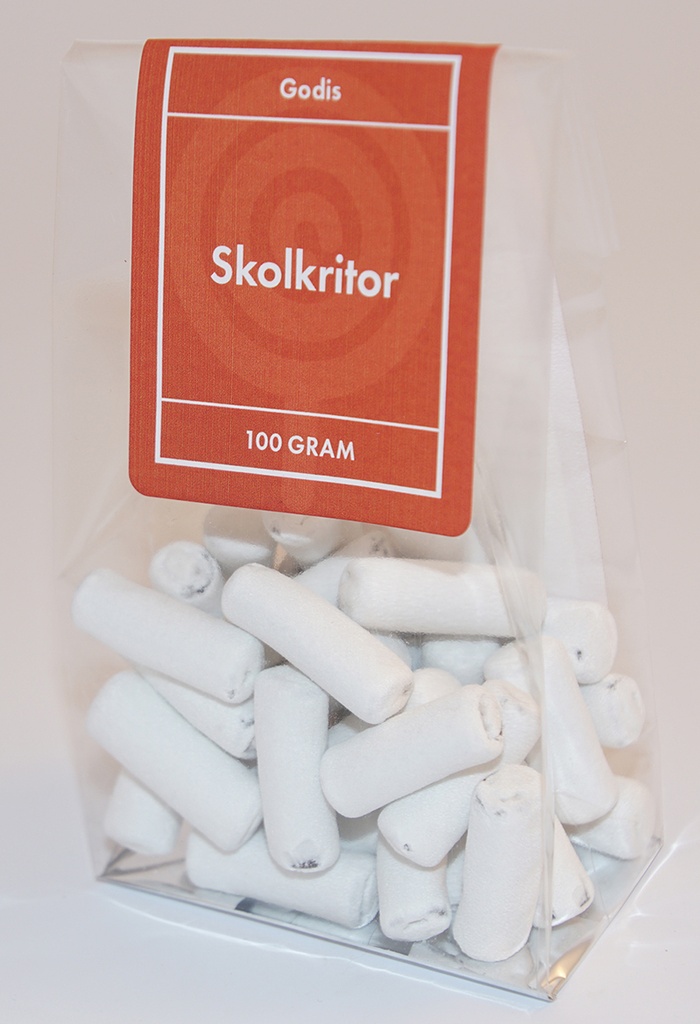 School chalks pack in stand-up pouch 100g