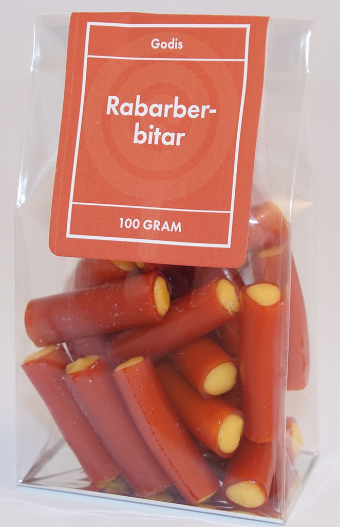 Rhubarb pieces large in stand-up pouch 100g