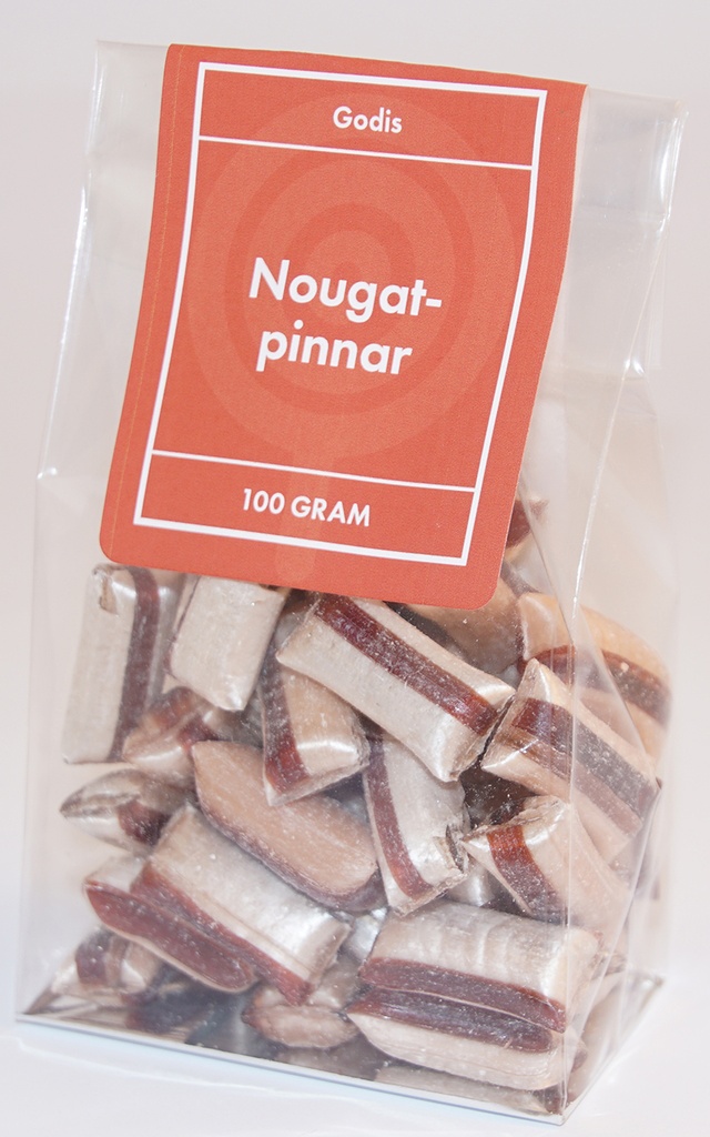 Nougatpinnar fp i ståpåse 100g