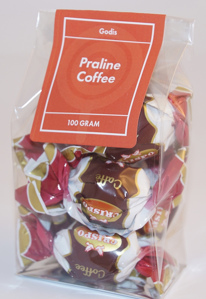 Praline Coffee pack in stand-up pouch 100g