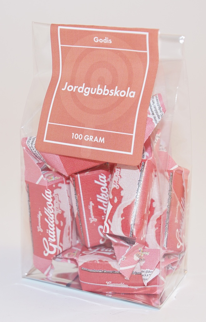 Jordgubbskola MORMOR LISAS fp i ståpåse 100g