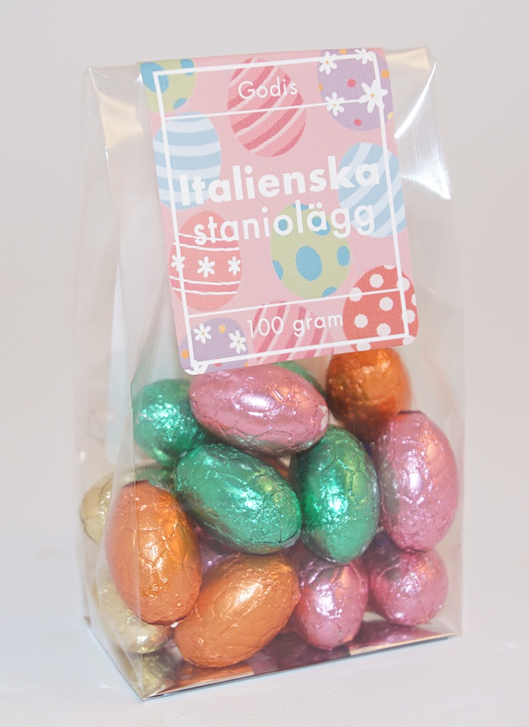 Italian foil eggs 5g in stand-up pouch