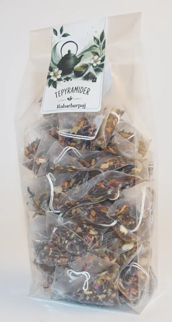 Pyramidte Rabarberpaj svart 40st  PÅSE