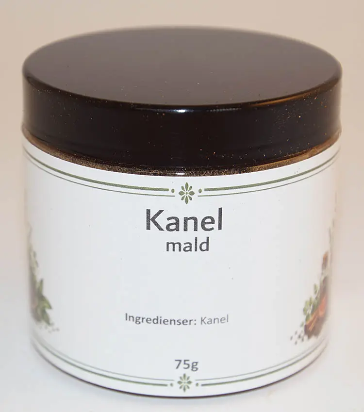Kanel mald i petburk med svart lock 75g