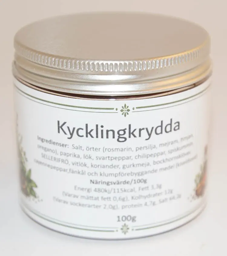 Kycklingkrydda fp i petburk med silverlock 100g