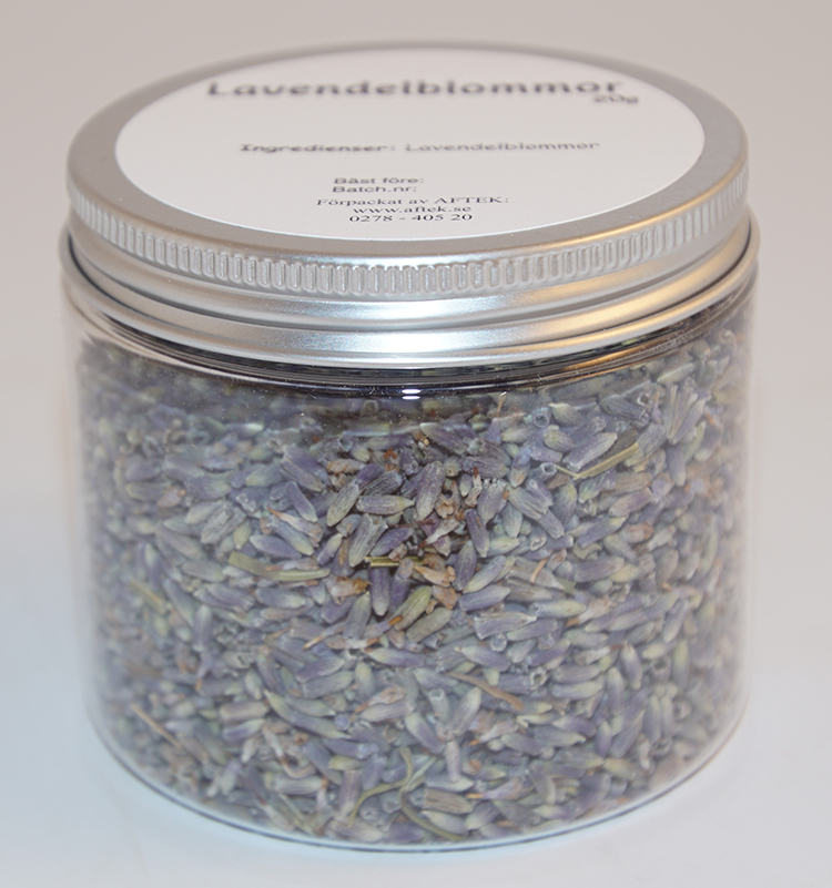 Lavender in PET jar with silver lid
