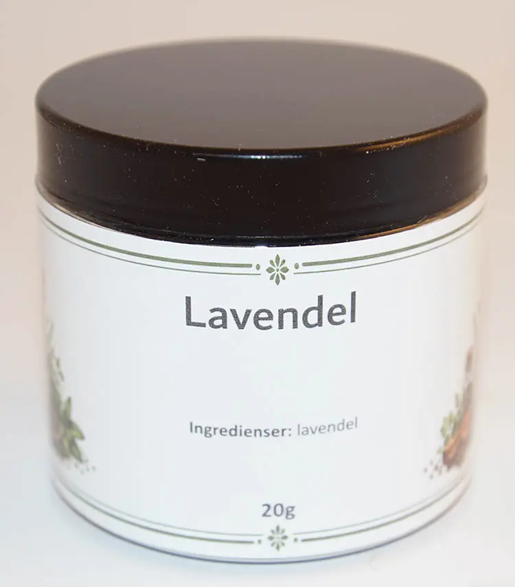 Lavender in PET jar with black lid