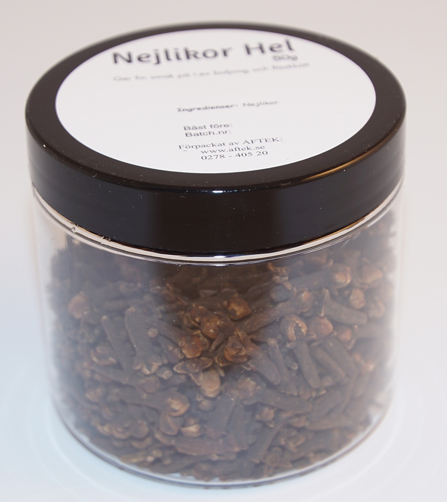 Nejlikor hela fp i petburk med svart lock 50g