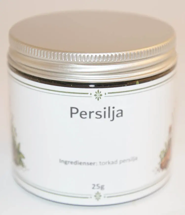 Persilja 5mm i petburk med silverlock 25g