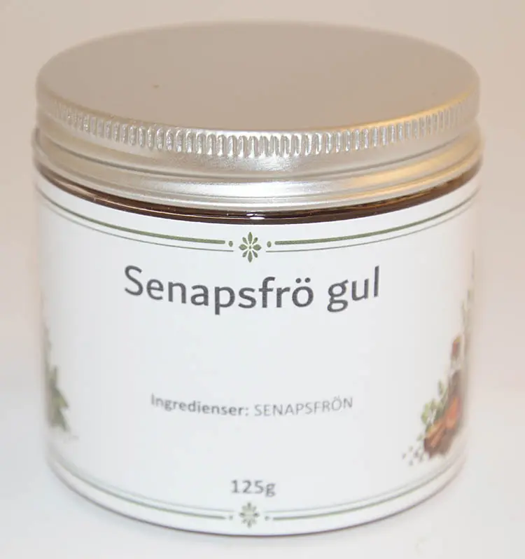 Senapsfrö gula fp i petburk med silverlock 125g