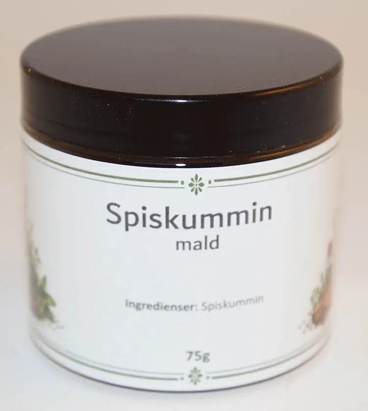 Spiskummin mald fp i petburk med svart lock 75g