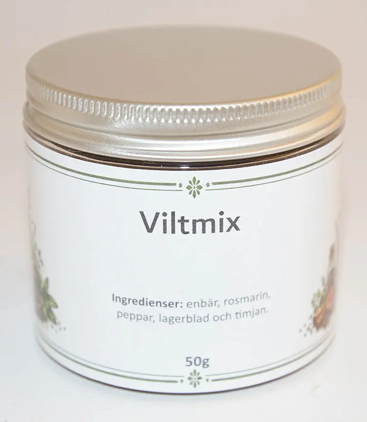 Viltmixkrydda i petburk med silverlock 50g