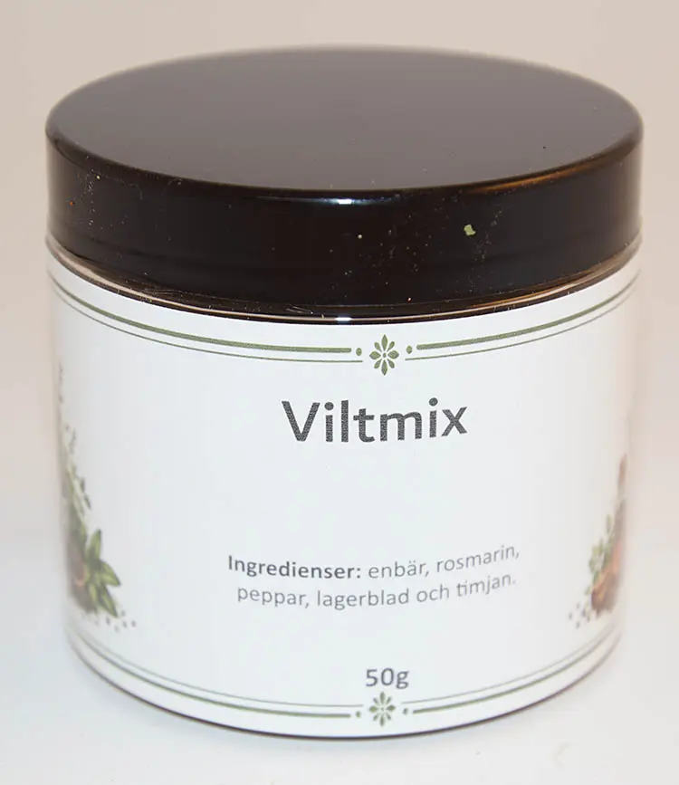 Game mix seasoning in a petri dish with a black lid 100g