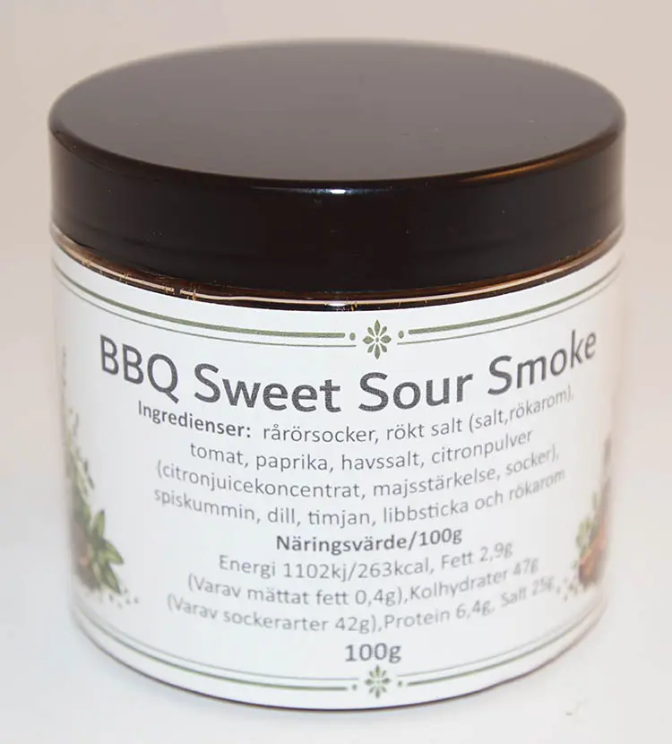 BBQ Sweet Sour Smoke fp i petburk med svart lock 100g