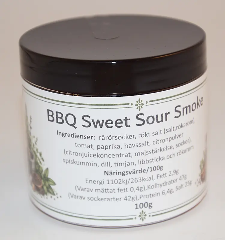 BBQ Sweet Sour Smoke fp i petburk med svart lock 100g