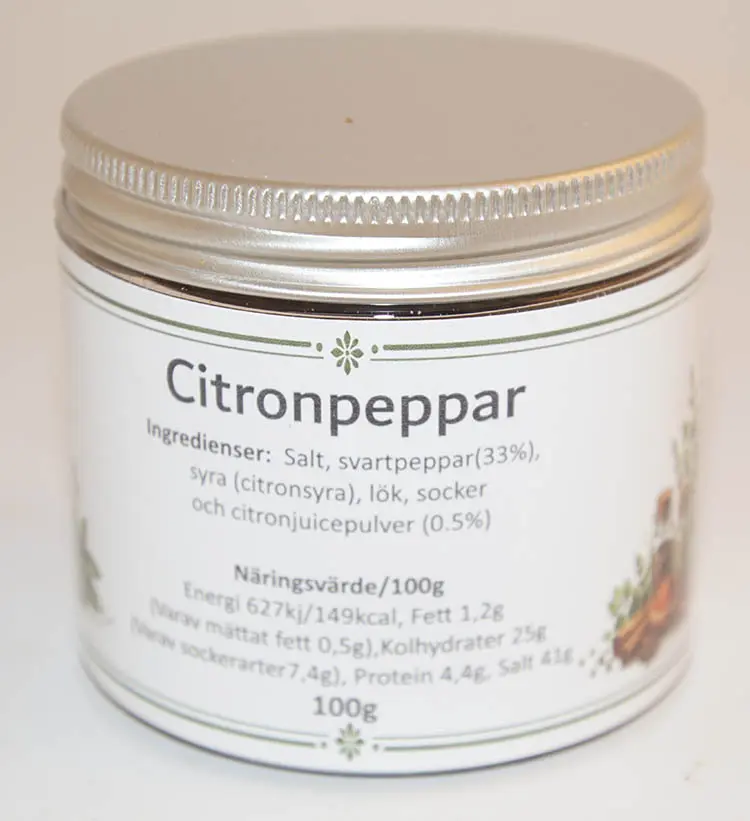 Citronpeppar fp i petburk med silverlock 100g