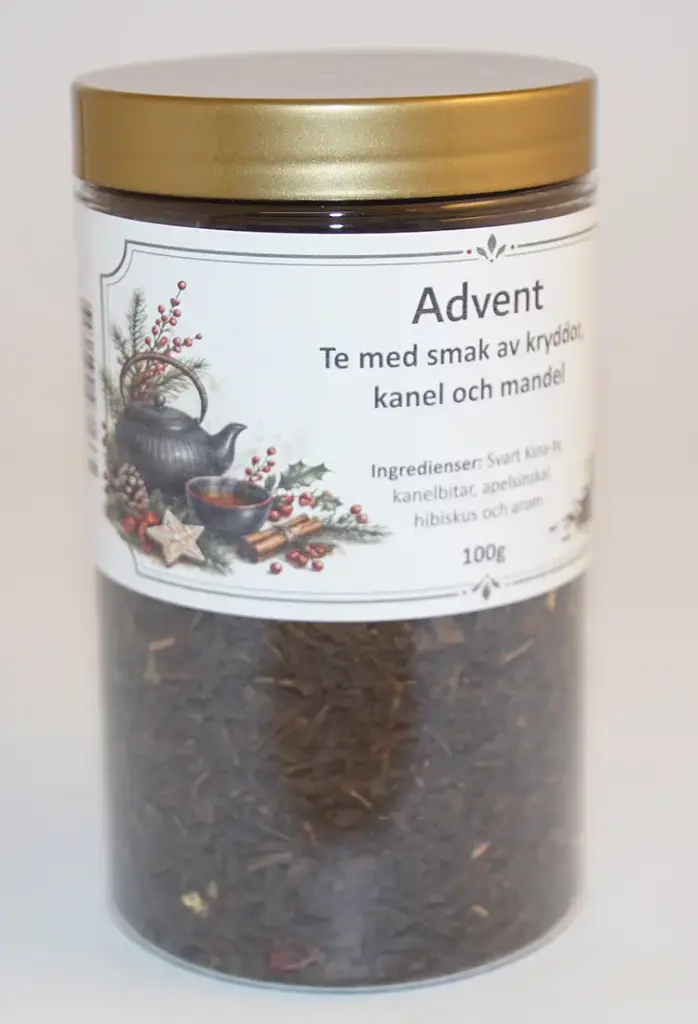 Advent svart te fp i PET-burk 100g