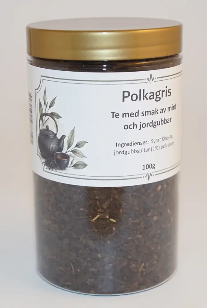 Polkagriste svart fp i PET-burk 100g