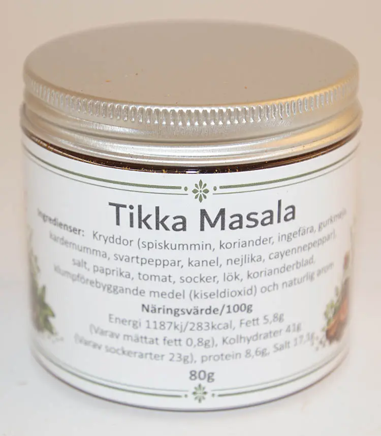 Tikka Masala i PET-burk med silverlock 80g