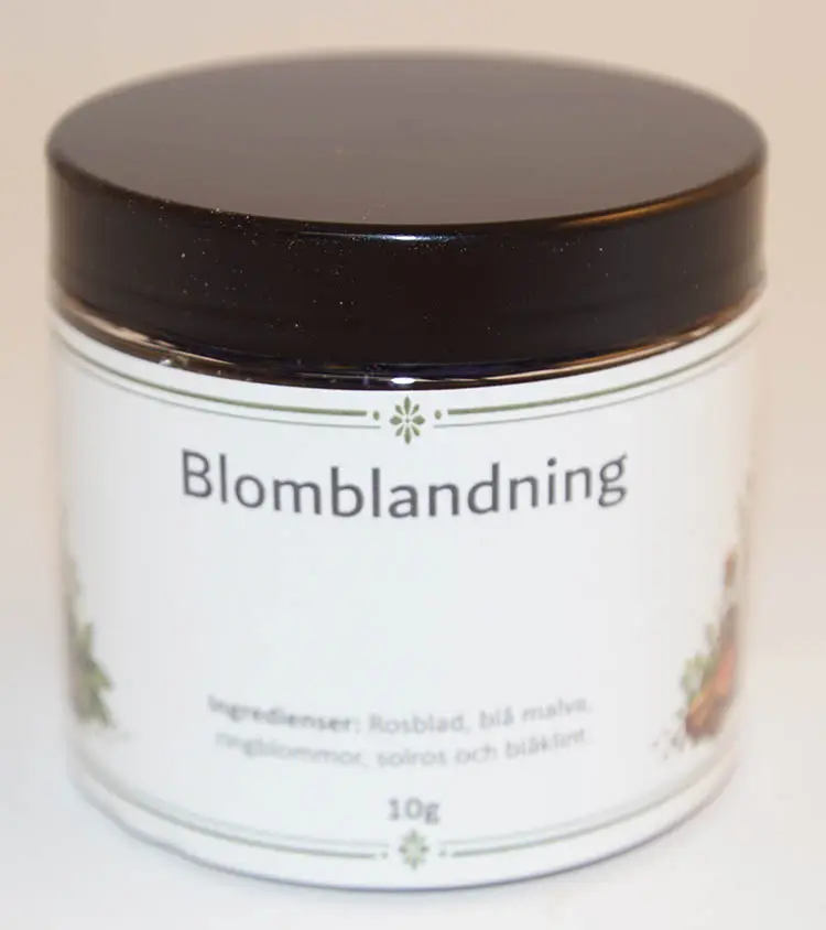 Blomblandning i PET-burk svartlock 10g