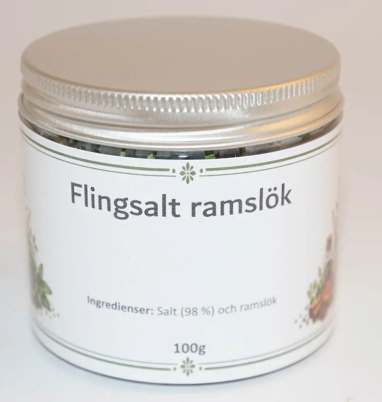 Flingsalt Ramslök i petburk med silverlock 100g
