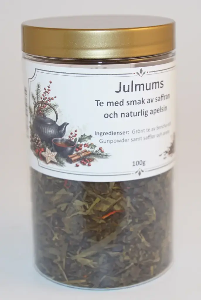 Julmums grönt te fp i PET-burk 100g