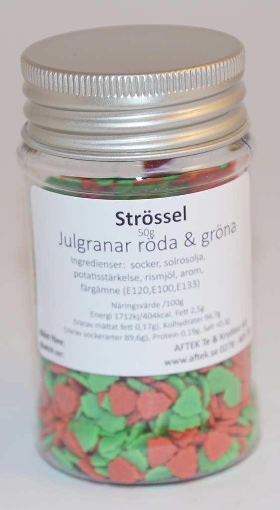 Sprinkles Christmas trees red and green pack in PET jar 50g