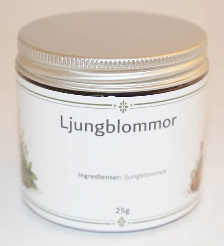 Ljungblommor i PET-burk med silver lock