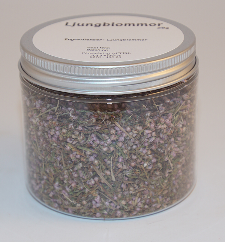 Ljungblommor i PET-burk med silver lock