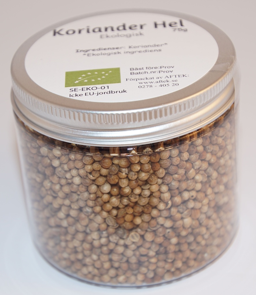 Koriander hel EKO fp i PET-burk 75g