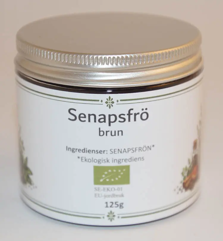 Senapsfrö brun hel EKO fp i PET-burk 125g