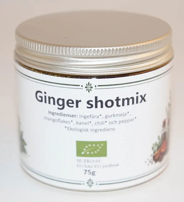 Ginger shot EKO fp i PET-burk 75g
