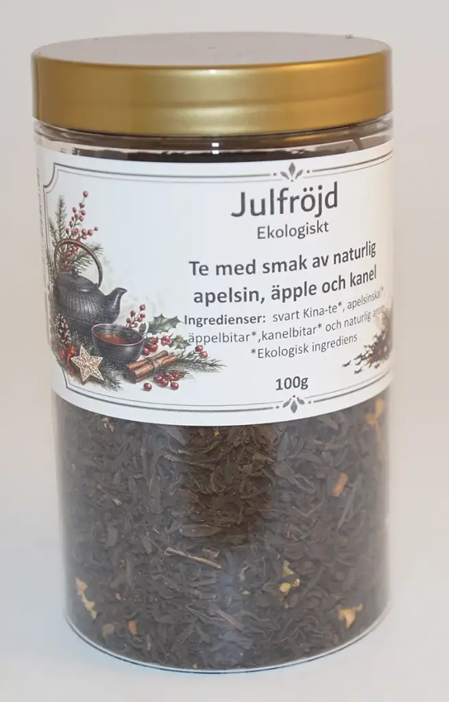 Julfröjd svart EKO te fp i PET-burk 100g