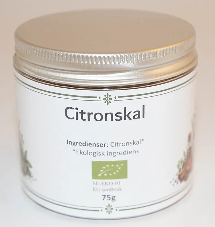 Citronskal EKO i PET-burk 100g silverlock