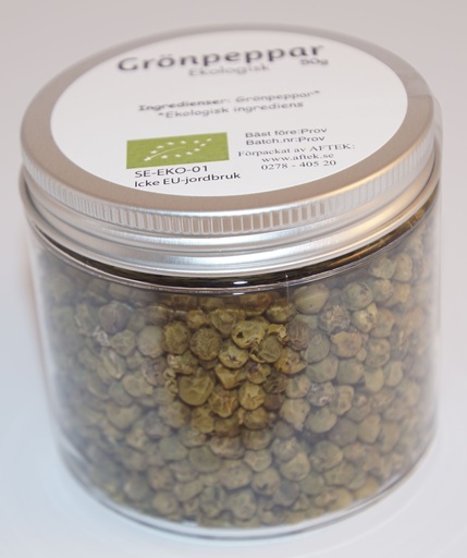 [SE74B] Grönpeppar hel EKO fp i PET-burk