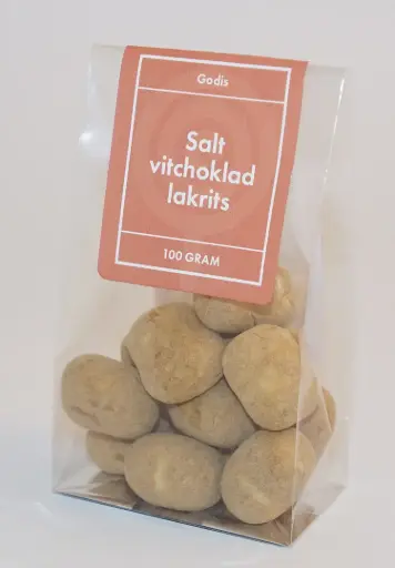 [P9091] Salt White chocolate liquorice stand-up pouch 100g